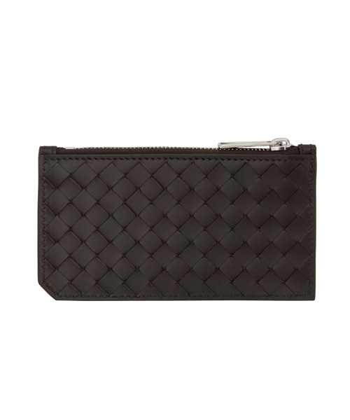 A-42548<br><b>BOTTEGA VENETA</b><br>브라운 인트레치아토 피콜로 지퍼 카드 케이스</b><br>[매장가-80만원대]