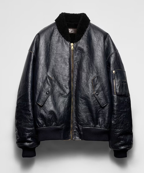 JK-24473<br><b>PRADA</b><br>나파 가죽 바머 재킷</b><br>[매장가-2300만원대]
