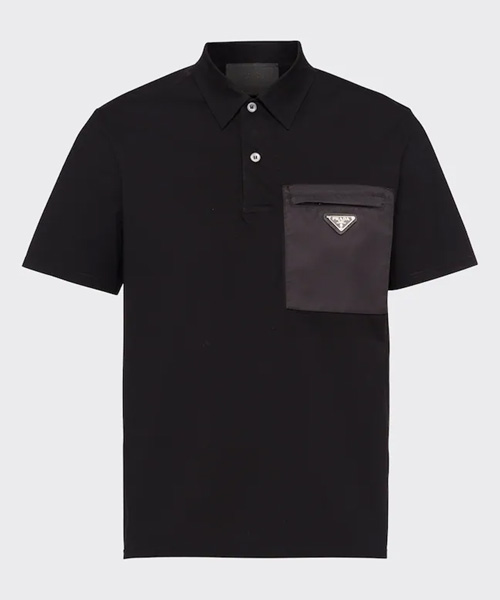 T-30917<br><b>PRADA</b><br>리나일론 디테일 스트레치 코튼 폴로 셔츠</b><br>[매장가-140만원대]
