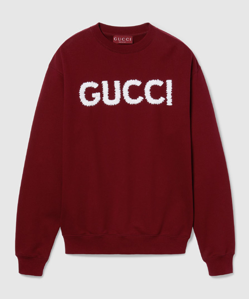 T-30906<br><b>GUCCI</b><br>자수 코튼 저지 스웨트셔츠</b><br>[매장가-160만원대]