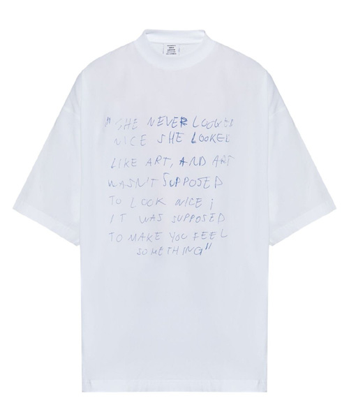 T-30924<br><b>VETEMENTS</b><br>그래픽 프린트 코튼 티셔츠</b><br>[매장가-80만원대]