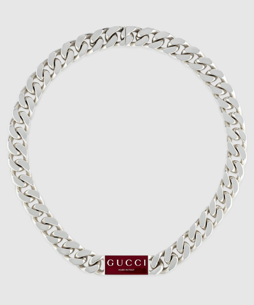 A-43156<br><b>GUCCI</b><br>트레이드마크 에나멜 체인 네크리스</b><br>[매장가-250만원대]