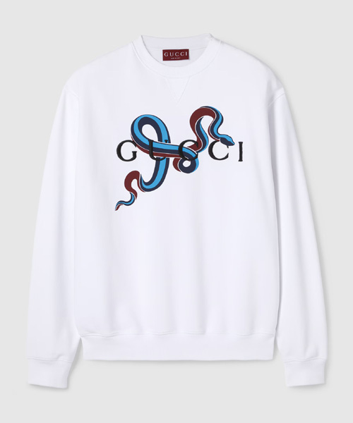 T-30904<br><b>GUCCI</b><br>스네이크 프린트 코튼 스웨트셔츠</b><br>[매장가-180만원대]