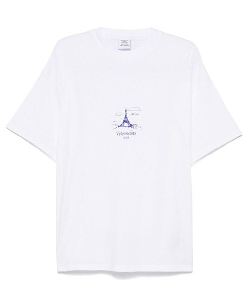 T-30923<br><b>VETEMENTS</b><br>에펠 타워 프린트 코튼 티셔츠</b><br>[매장가-80만원대]