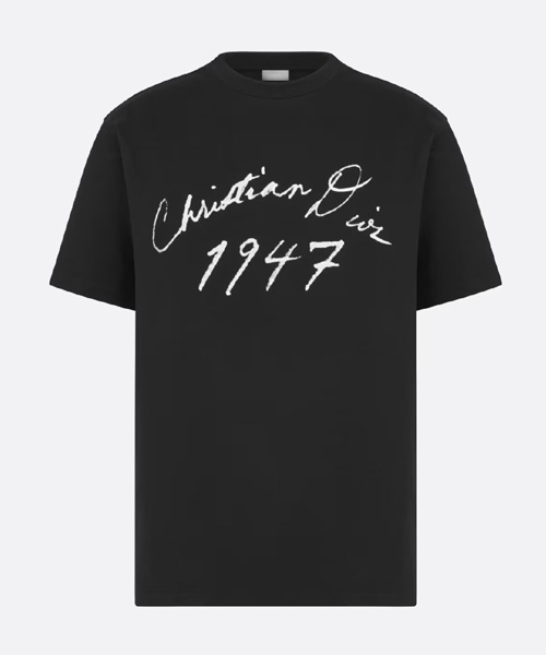 T-31124<br><b>DIOR</b><br>1947 로고 프린트 코튼 티셔츠</b><br>[매장가-140만원대]