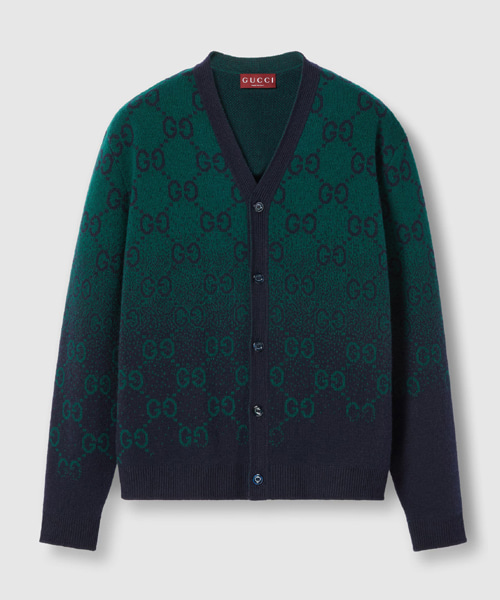 JK-24674<br><b>GUCCI</b><br>GG 그라데이션 울 자카드 가디건</b><br>[매장가-220만원대]