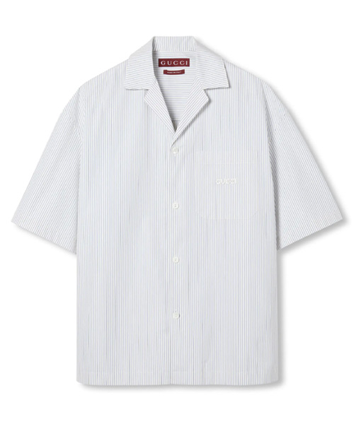 S-5614<br><b>GUCCI</b><br>엠브로이더드 스트라이프 코튼 셔츠</b><br>[매장가-120만원대]