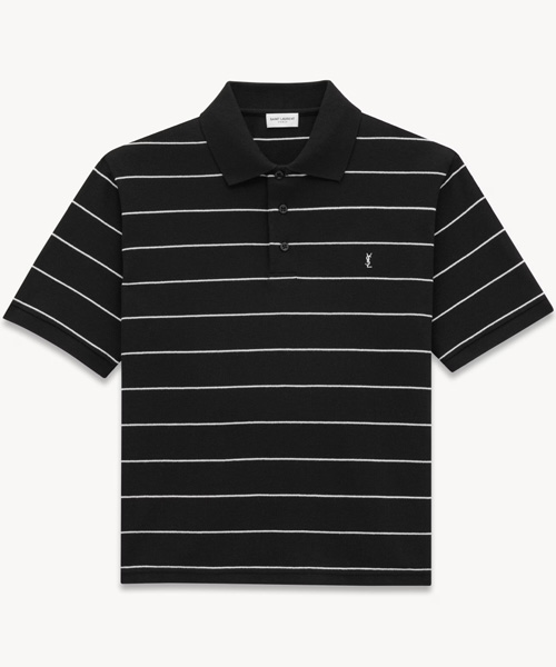 T-31157<br><b>SAINT LAURENT</b><br>스트라이프 피케 폴로 셔츠</b><br>[매장가-110만원대]
