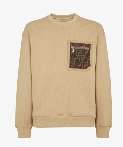 T-31251<br><b>FENDI</b><br>시그니처 패턴 포켓 지퍼 코튼 스웨트셔츠</b><br>[매장가-160만원대]