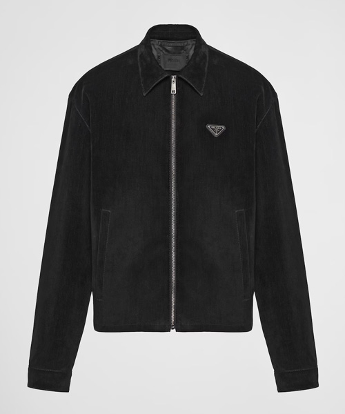 JK-24707<br><b>PRADA</b><br>코튼 벨벳 블루종 재킷</b><br>[매장가-370만원대]