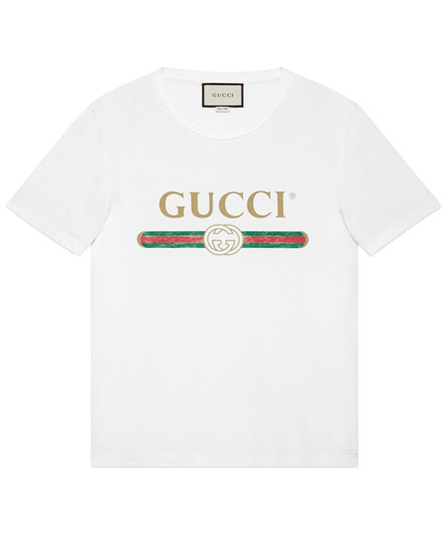 T-31160<br><b>GUCCI</b><br>로고 프린트 코튼 티셔츠</b><br>[매장가-90만원대]