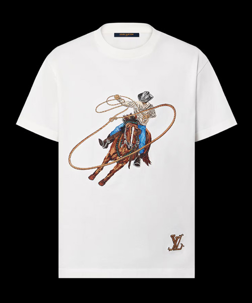 T-31267<br><b>LOUIS VUITTON</b><br>그래픽 엠브로이더드 코튼 티셔츠</b><br>[매장가-250만원대]