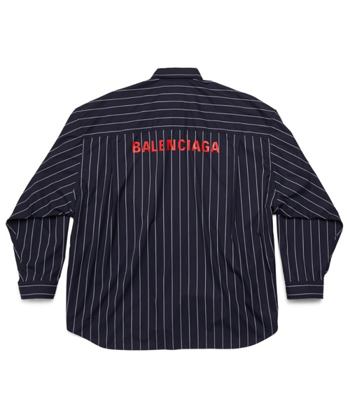 S-5587<br><b>BALENCIAGA</b><br>백 로고 프린트 스트라이프 셔츠</b><br>[매장가-100만원대]
