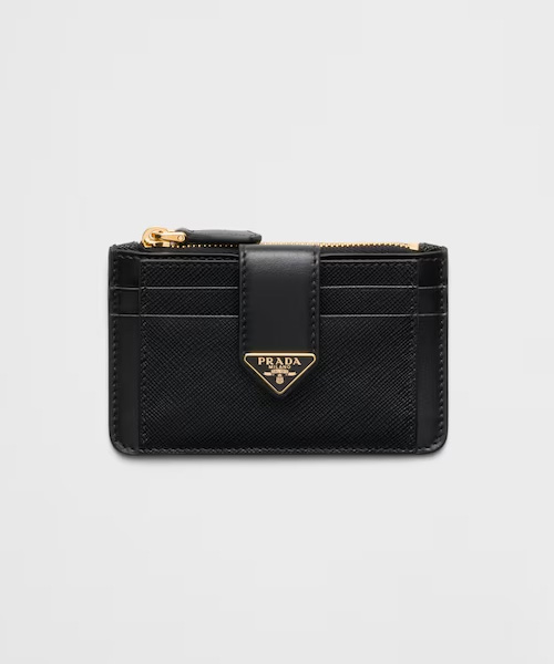A-43437<br><b>PRADA</b><br>사피아노 및 가죽 카드 지갑</b><br>[매장가-90만원대]
