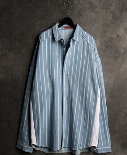 S-1177<br>COLOR SCHEME JACKET NB<br>Color : denim/black<br>Material : cotton/dein