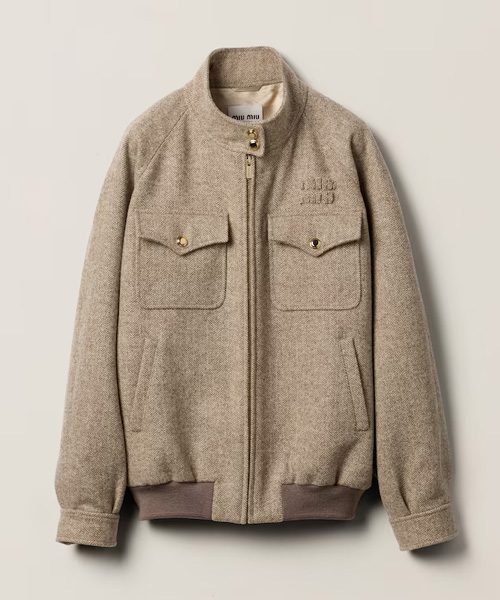 JK-24802<br><b>MIU MIU</b><br>셰브론 블루종 재킷</b><br>[매장가-580만원대]