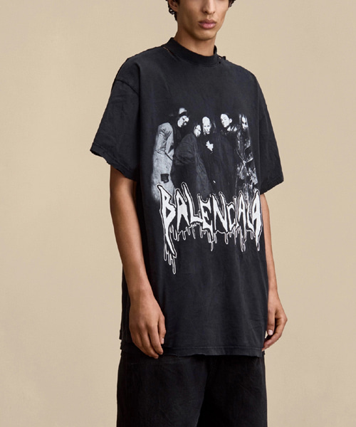 T-31322<br><b>BALENCIAGA</b><br>그래픽 프린트 코튼 티셔츠</b><br>[출시예정]