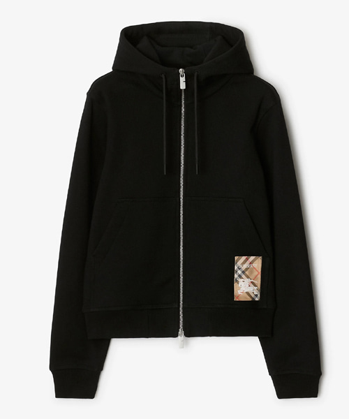 JK-24792<br><b>BURBERRY</b><br>체크 라벨 코튼 지퍼 후디</b><br>[매장가-100만원대]