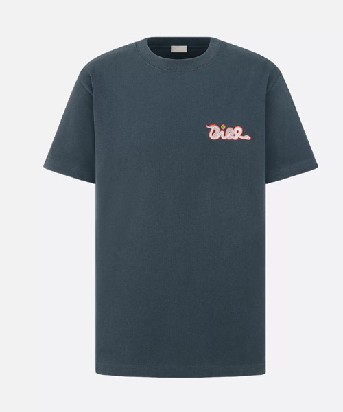 T-31371<br><b>DIOR</b><br>DIOR AND KAWS 블루 코튼 저지 티셔츠</b><br>[매장가-120만원대]