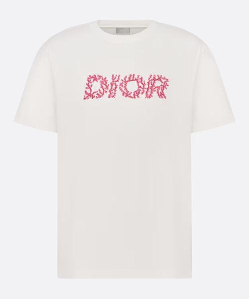 T-31385<br><b>DIOR</b><br>이태릭 코랄 코튼 저지 티셔츠</b><br>[매장가-130만원대]