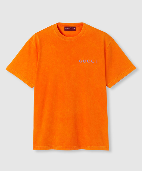 T-31325<br><b>GUCCI</b><br>로고 프린트 코튼 저지 티셔츠</b><br>[매장가-90만원대]