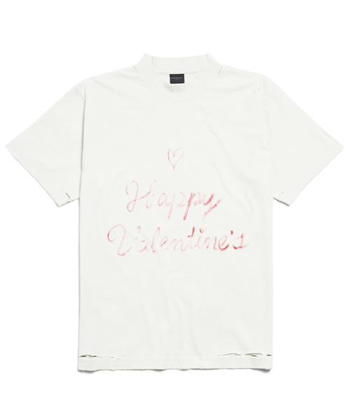 T-31404<br><b>BALENCIAGA</b><br>립스틱 발렌타인 코튼 티셔츠</b><br>[매장가-80만원대]