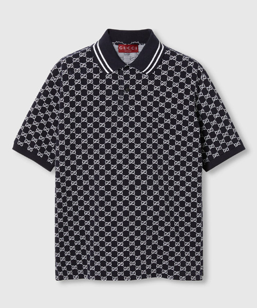 T-31315<br><b>GUCCI</b><br>GG 코튼 피케 자카드 폴로 셔츠</b><br>[매장가-150만원대]