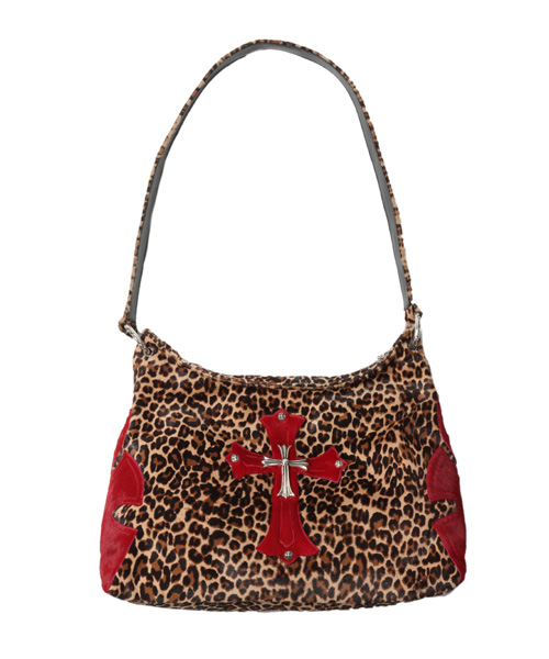 A-43568<br><b>CHROME HEARTS</b><br>레오파드 패턴 크로스 패치 백</b><br>[매장가-580만원대]