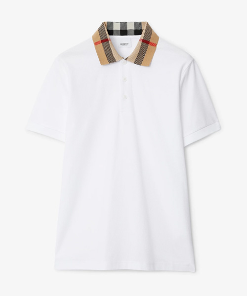 T-31359<br><b>BURBERRY</b><br>체크 패턴 코튼 폴로셔츠</b><br>[매장가-80만원대]