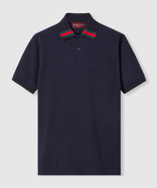 T-31421<br><b>GUCCI</b><br>웹 코튼 폴로 셔츠</b><br>[매장가-100만원대]