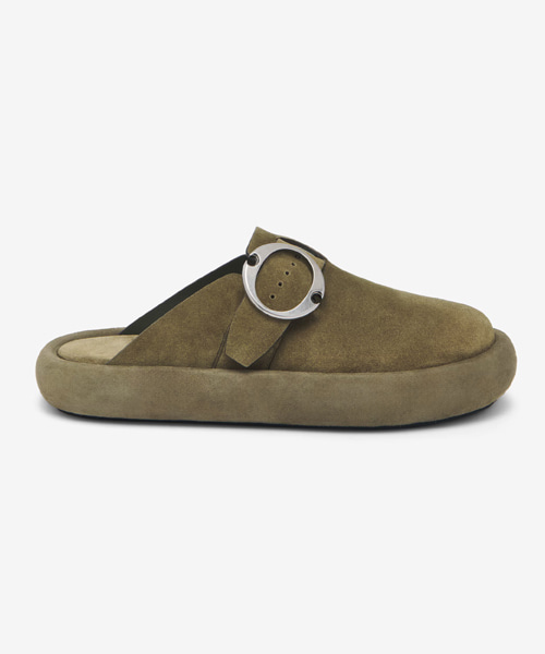 A-43598<br><b>ALEXANDER MCQUEEN</b><br>아크 버클 클로그 슬라이드 슬리퍼</b><br>[매장가-100만원대]