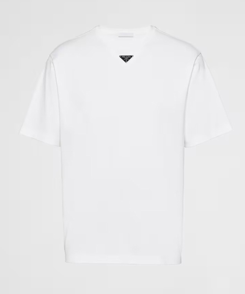 T-31491<br><b>PRADA</b><br>트라이앵글 패치 코튼 티셔츠</b><br>[매장가-150만원대]