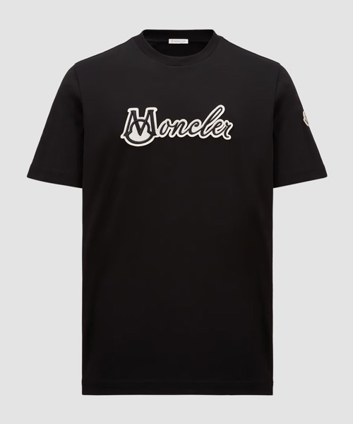 T-31479<br><b>MONCLER</b><br>자수 바시티 로고 코튼 티셔츠</b><br>[매장가-60만원대]