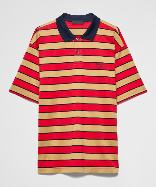 T-31488<br><b>PRADA</b><br>스트라이프 코튼 폴로셔츠</b><br>[매장가-100만원대]