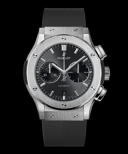 A-43888<br><b>HUBLOT</b><br>레이싱 그레이 크로노그래프 티타늄</b><br>[매장가-1800만원대]