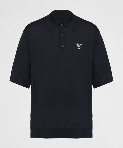 T-31554<br><b>PRADA</b><br>실크 폴로 스웨터</b><br>[매장가-280만원대]