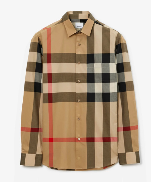 S-5669<br><b>BURBERRY</b><br>체크 코튼 슬림 핏 셔츠</b><br>[매장가-80만원대]