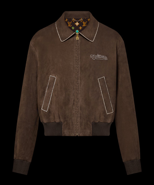 JK-24850<br><b>LOUIS VUITTON</b><br>엠브로이더드 스웨이드 카프스킨 보머</b><br>[매장가-960만원대]