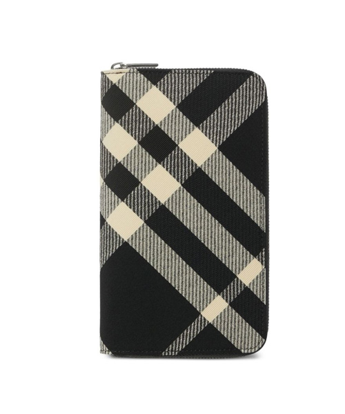 A-43909<br><b>BURBERRY</b><br>체크 패턴 라지 지퍼 월릿</b><br>[매장가-90만원대]