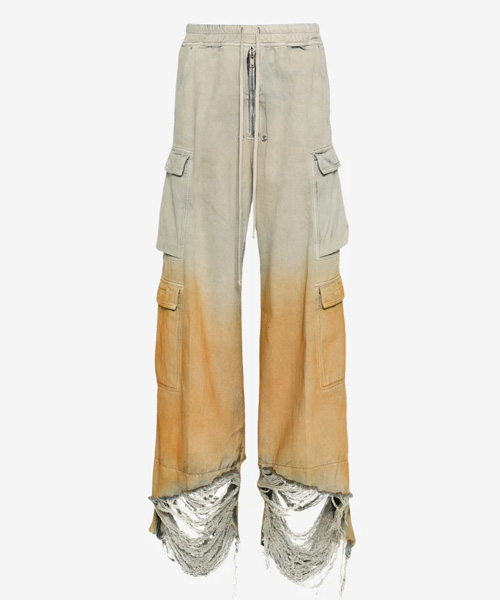 P-16373<br><b>RICK OWENS</b><br>데님 더블 카고 점보 팬츠 인 스카이 오렌지 디그레이드</b><br>[매장가-300만원대]