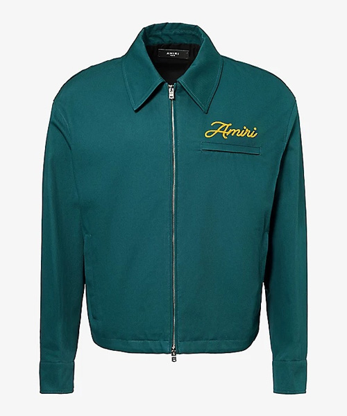JK-24870<br><b>AMIRI</b><br>로고 자수 패치 집업 블루종</b><br>[매장가-240만원대]