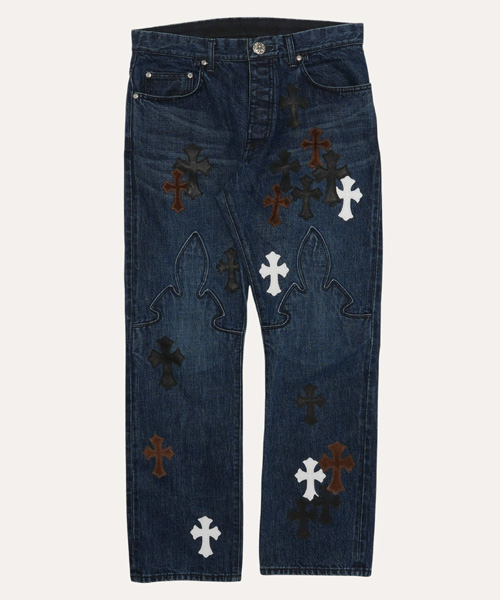 P-16379<br><b>CHROME HEARTS</b><br>크로스 패치 터보 디젤 플루어 니 진</b><br>[매장가-1500만원대]