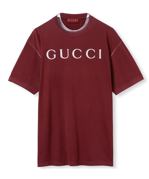 T-31634<br><b>GUCCI</b><br>로고 프린트 코튼 저지 티셔츠</b><br>[매장가-120만원대]