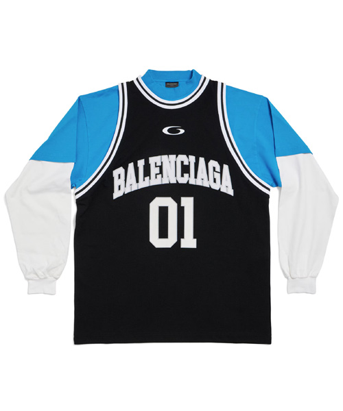 T-31638<br><b>BALENCIAGA</b><br>바스켓볼 시리즈 - 레이어드 롱 슬리브 티셔츠</b><br>[매장가-200만원대]