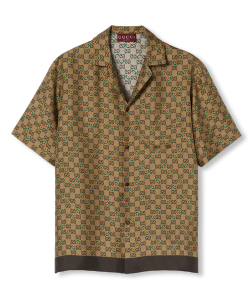 S-5708<br><b>GUCCI</b><br>GG 호스빗 프린트 실크 트윌 셔츠</b><br>[매장가-230만원대]
