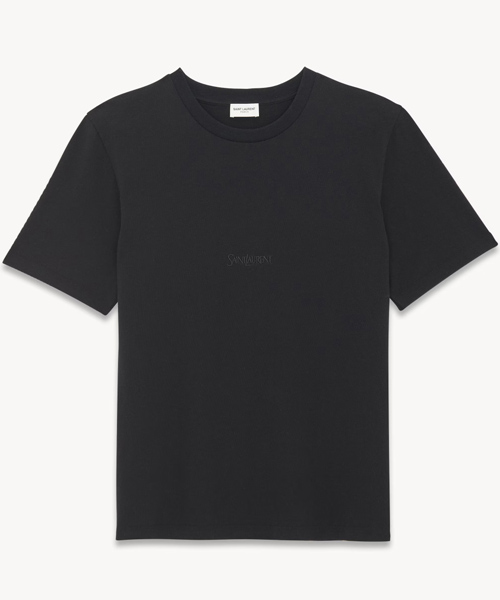 T-31671<br><b>SAINT LAURENT</b><br>로고 자수 코튼 티셔츠</b><br>[매장가-80만원대]