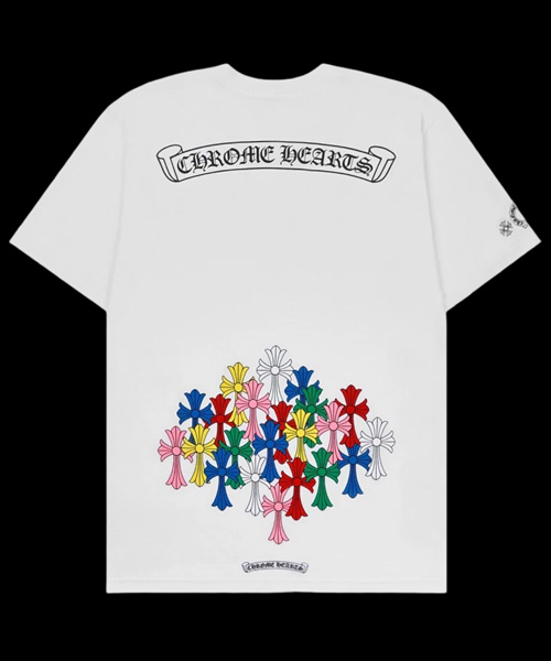 T-31653<br><b>CHROME HEARTS</b><br>멀티 컬러 크로스 티셔츠</b><br>[매장가-60만원대]