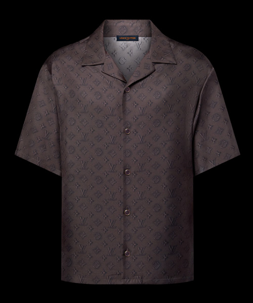 S-5722<br><b>LOUIS VUITTON</b><br>모노그램 프린트 숏 슬리브 실크 셔츠</b><br>[매장가-250만원대]