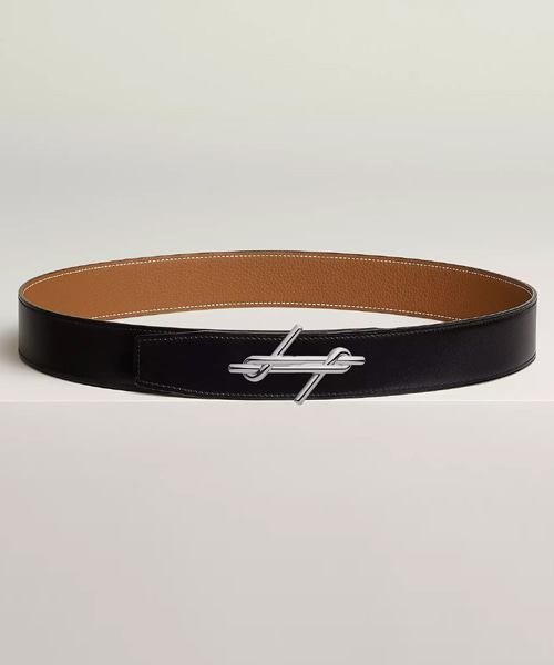 A-44104<br><b>HERMES</b><br>H NOUE 버클 & 리버시블 가죽 스트랩 벨트</b><br>[매장가-190만원대]