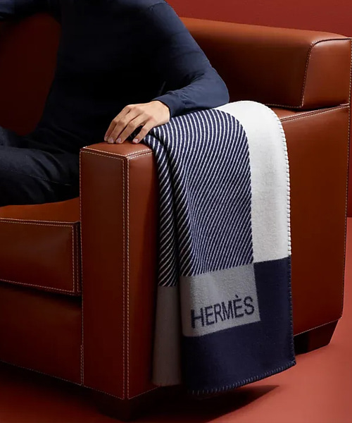 A-44122<br><b>HERMES</b><br>H 리비에라 블랭킷</b><br>[매장가-300만원대]